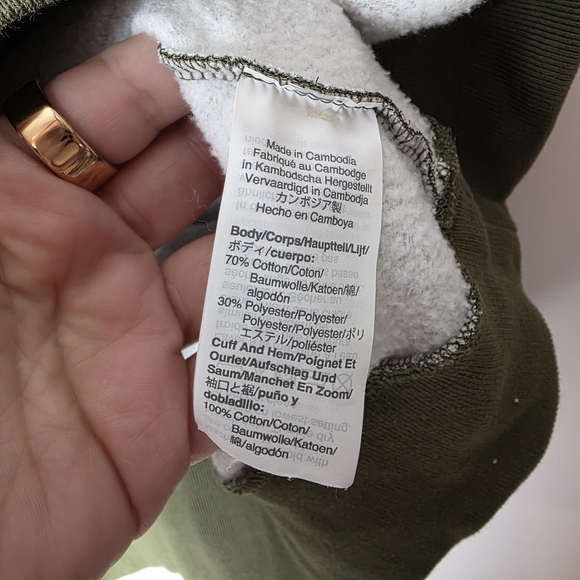 J.Crew Vintage Fleece Camo Hoodie Pullover Women’s Large - Picture 7 of 7